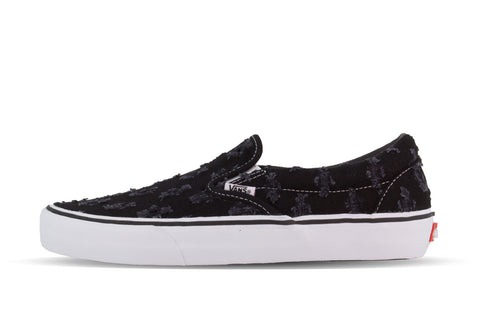 vans slip on black sole