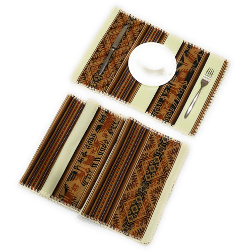 Inca Placemats Set of 4 & 6 Wooden Placemats Placemats Rectangle Placemat  Placemats Set table Mats place Mats-placemats Rectangle 