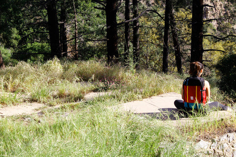 Topo Designs Mountain Daypack from Sportique in Echo Mountain Hike in Altadena, California