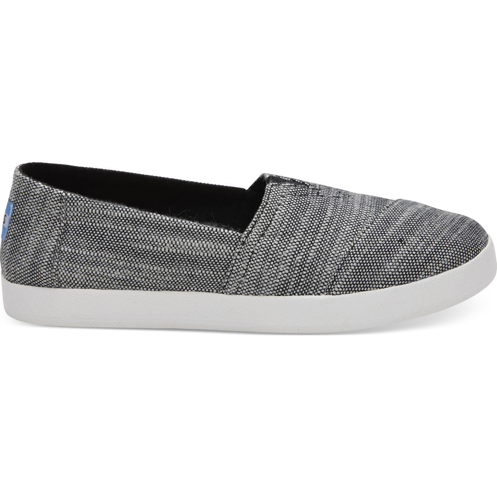 toms avalon black slubby cotton