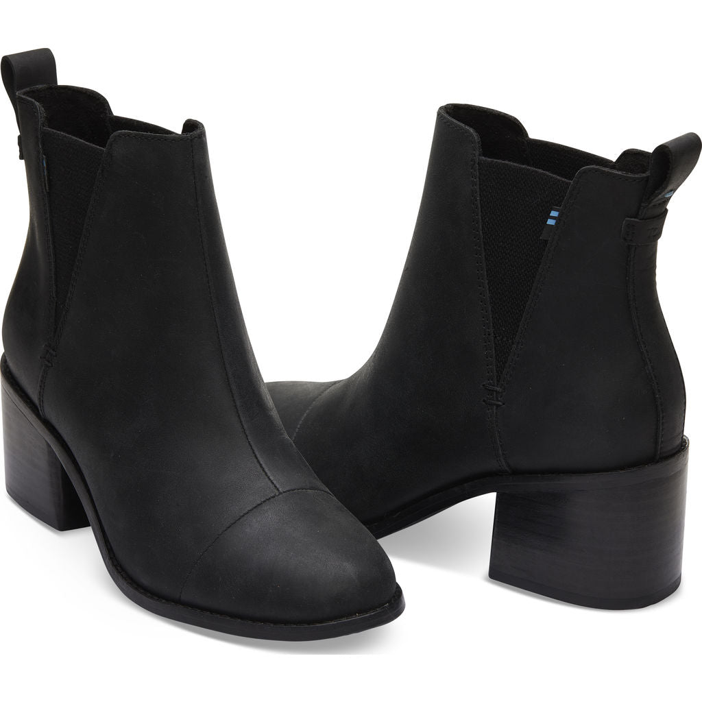 TOMS Women's Esme Leather Boots | Black 