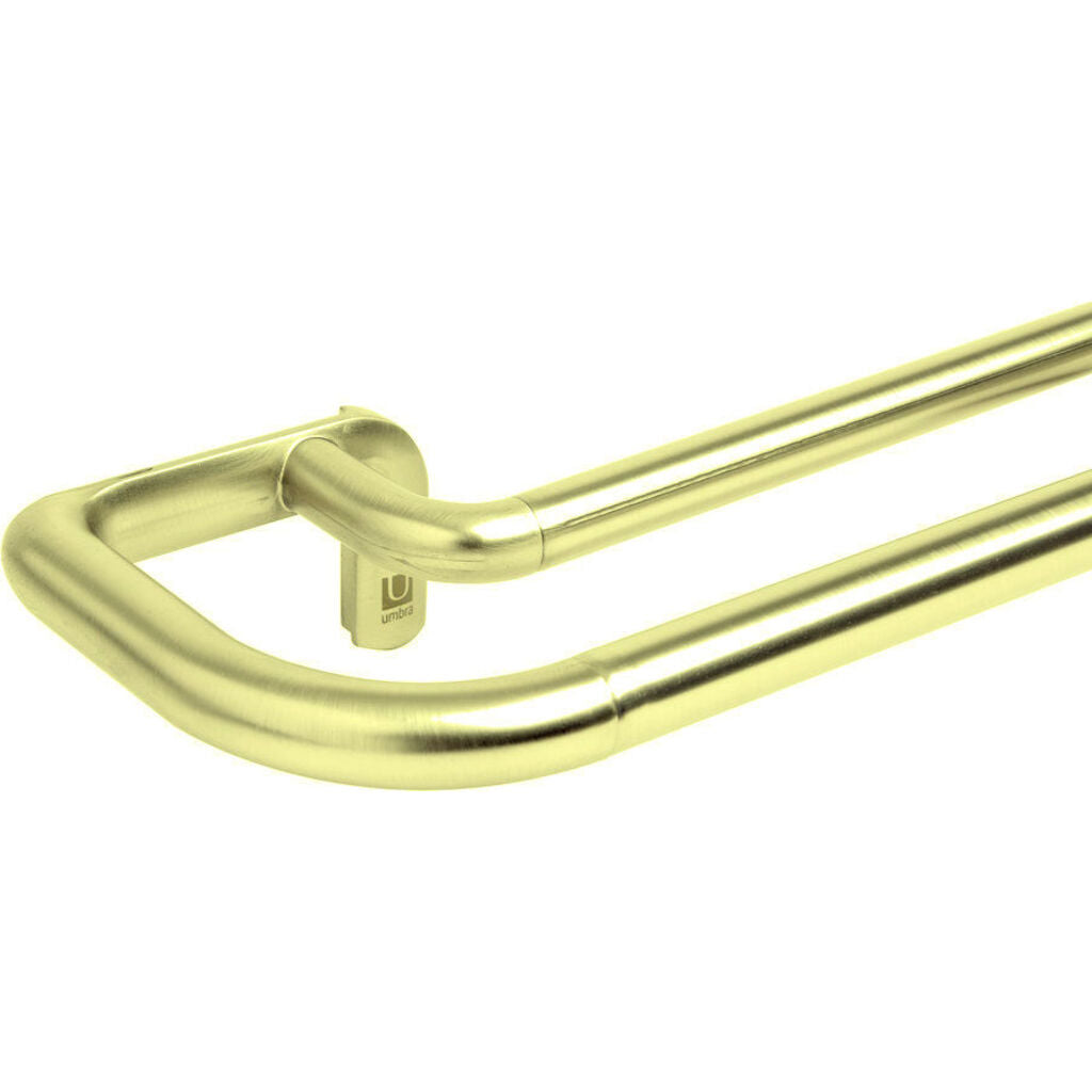 umbra curtain rod brushed brass