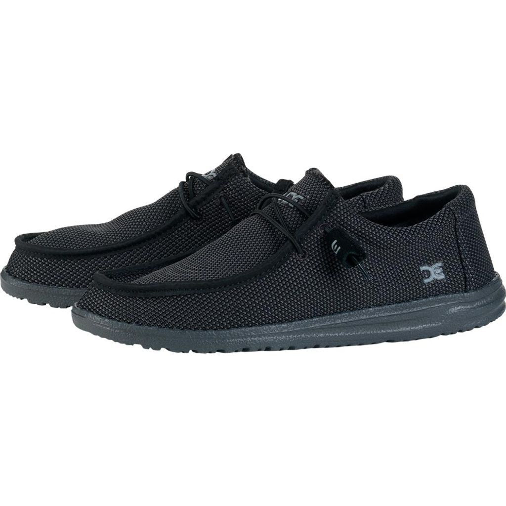 Hey Dude Wally Sox Shoes Black - Sportique