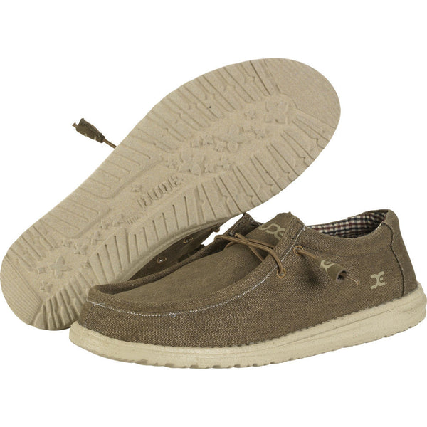 Hey Dude Wally Canvas Shoes | Nut - Sportique