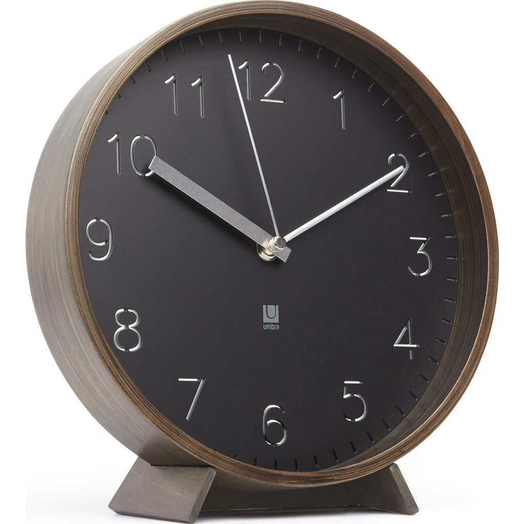 Umbra Rimwood Wall Clock Aged Walnut 118140746 Sportique