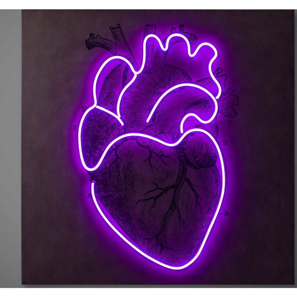 Resource Decor Led Neon Heart Light | Concrete - Sportique