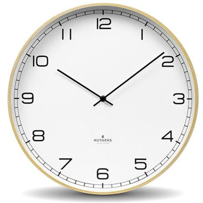 op gang brengen Geboorteplaats Muildier Huygens Wood25 Wall Clock | White – Sportique