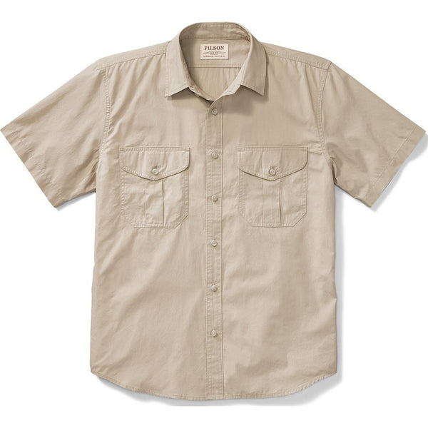 Filson Filson's Short Sleeve Feather Cloth Shirt Desert Tan - Sportique