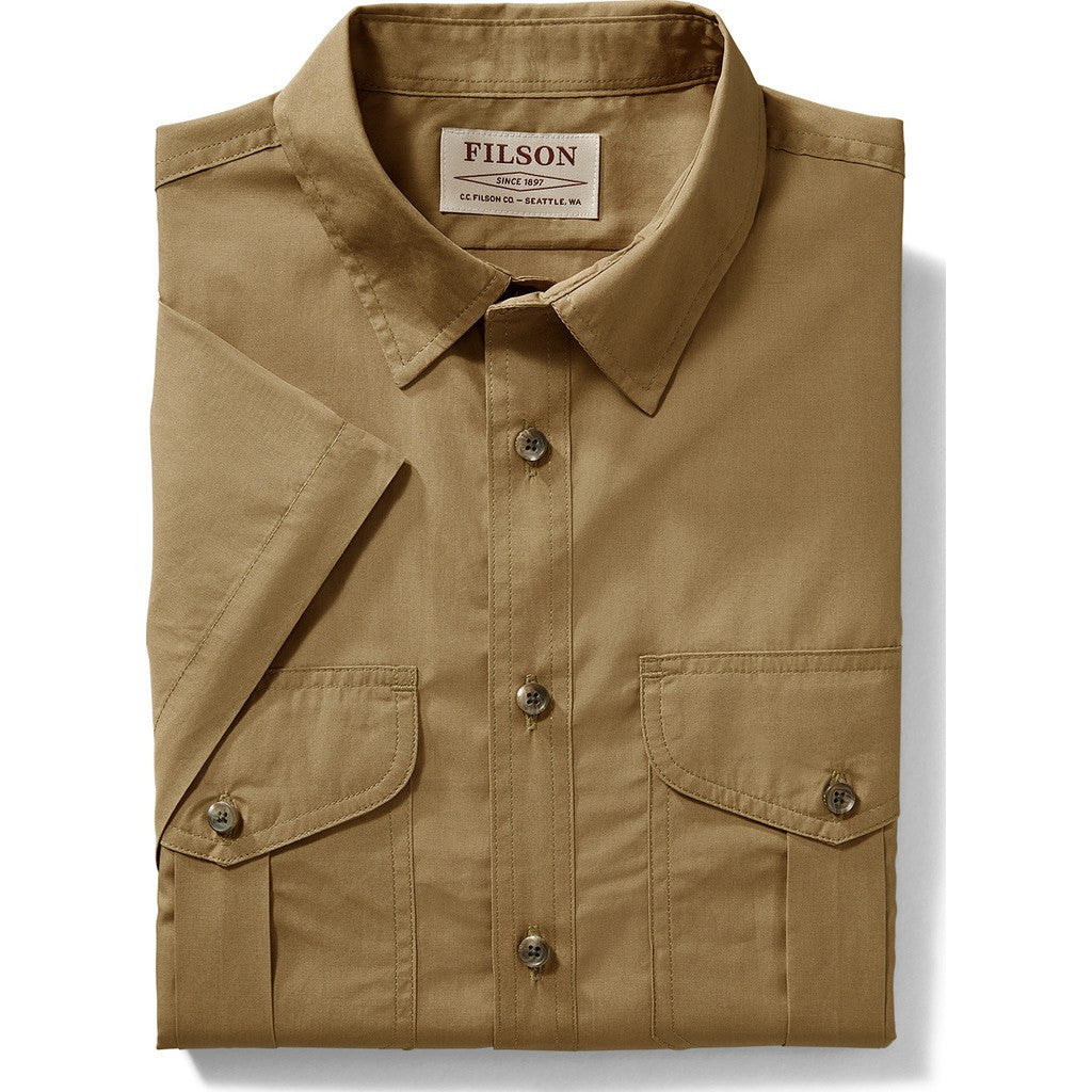 Filson Filson's Short Sleeve Feather Cloth Shirt Rugged Tan – Sportique