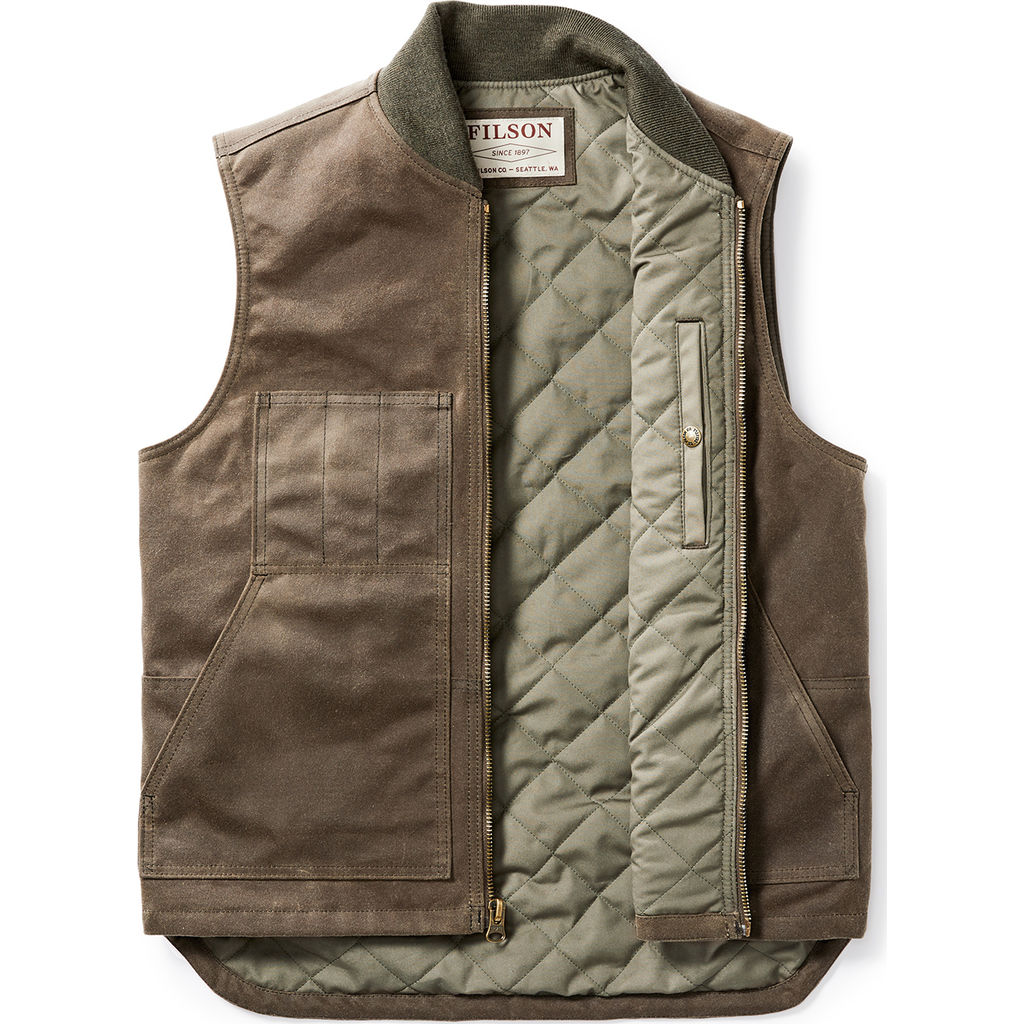 Filson Wax Work Vest in Brown - Sportique