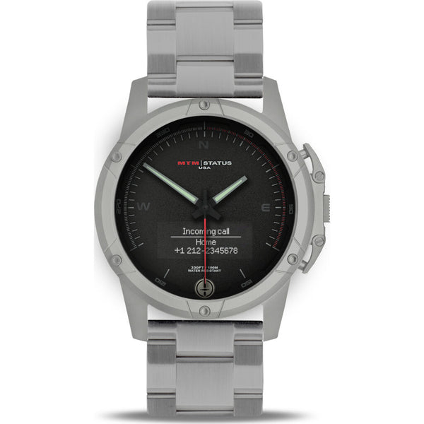 MTM Special Ops Status  Watch  Gray Black II Steel Band 