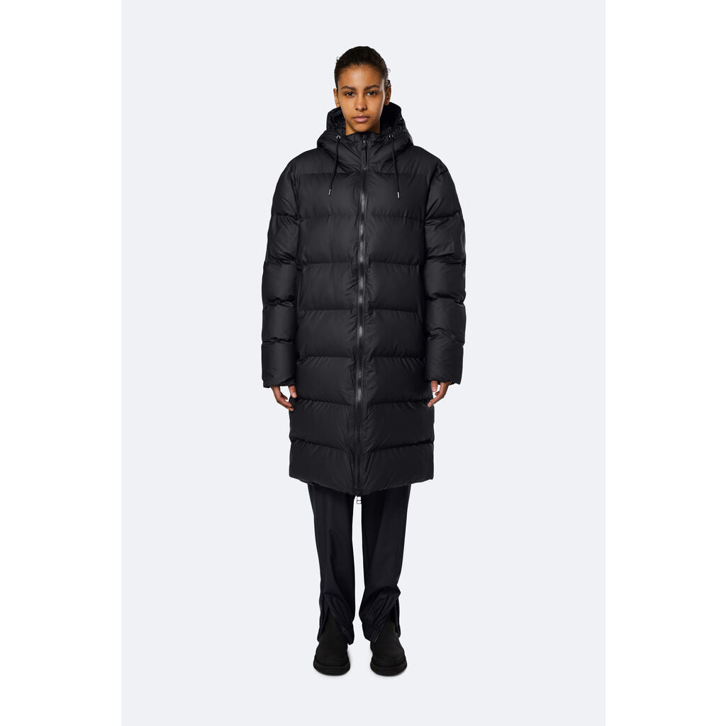 long waterproof puffer coat