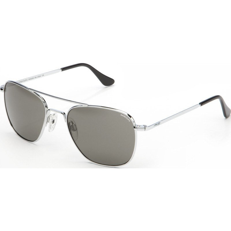 Randolph Engineering Aviator Bright Chrome Sunglasses Gray Skull Af53411 Sportique 