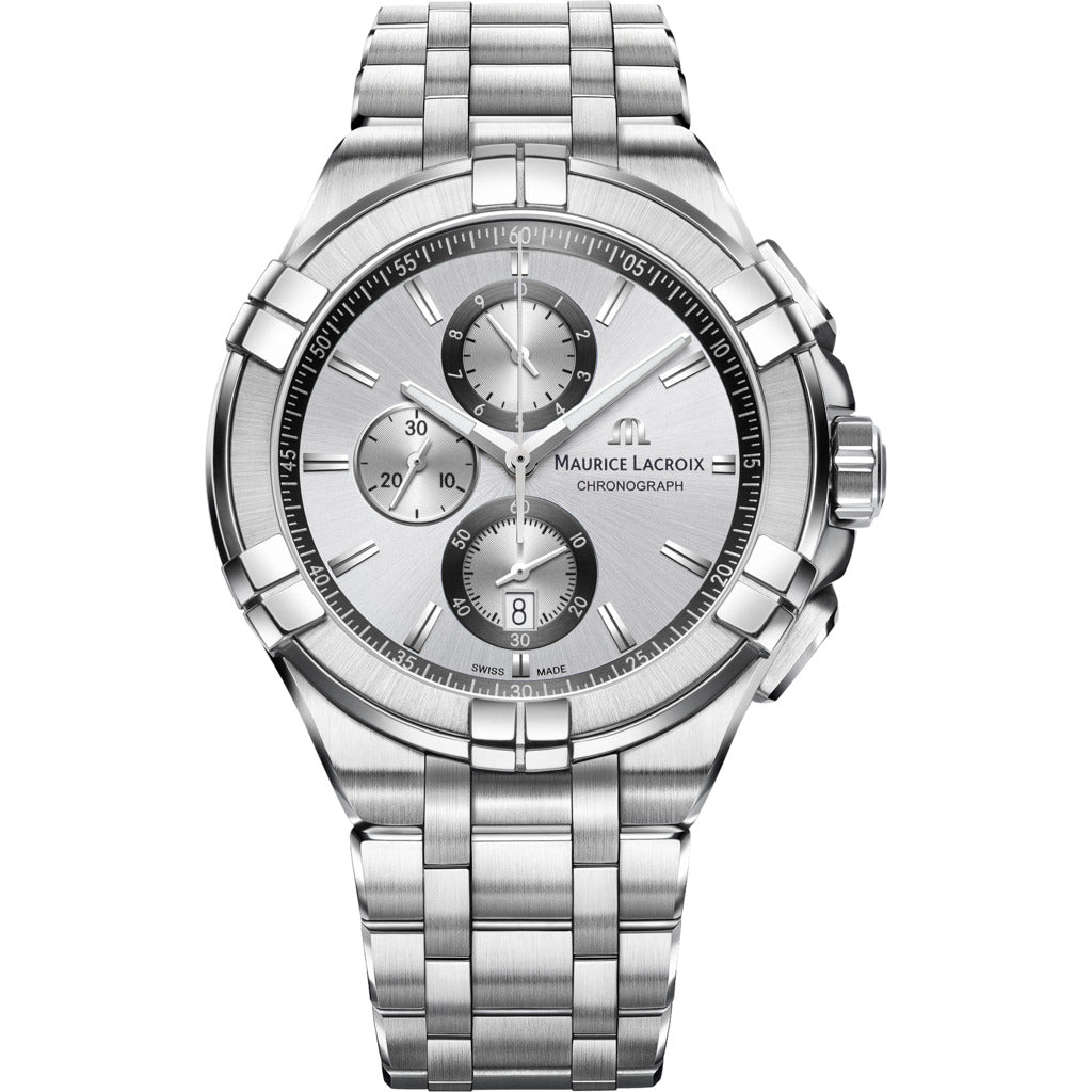 Maurice Lacroix Aikon Chronograph 44mm Watch | Silver – Sportique