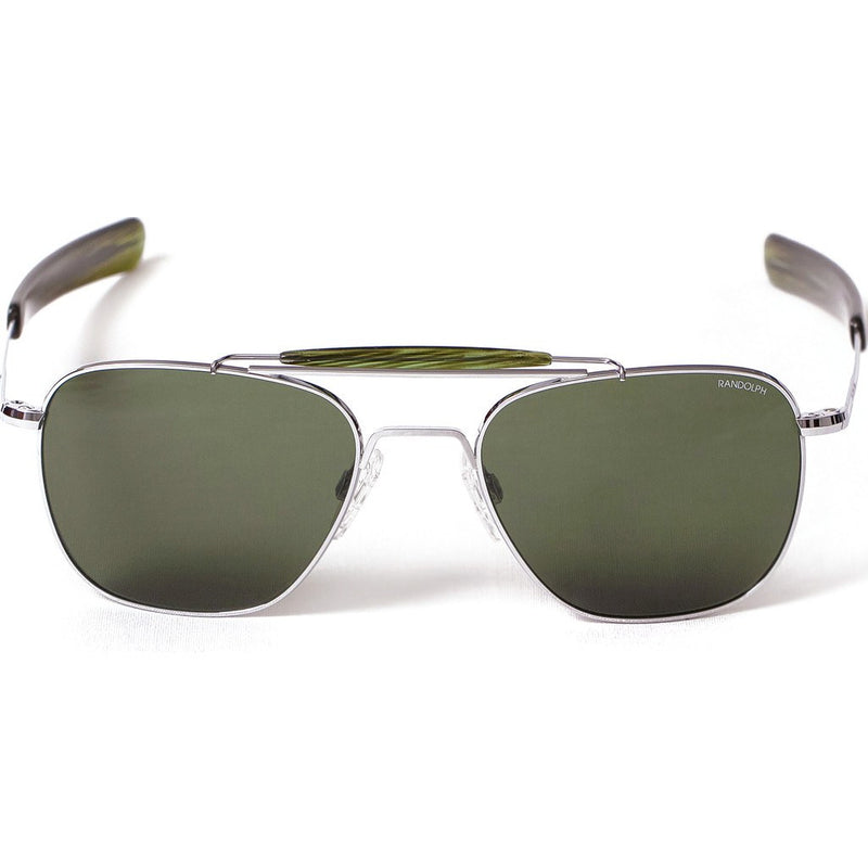 Randolph Engineering Aviator Ii Bright Chrome Sunglasses Agx Glass Bayonet 55mm At53614 Sportique 