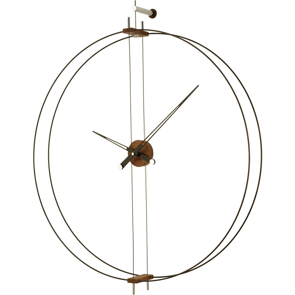 Nomon Barcelona Wall Clock | Fiberglass/Walnut/Chromed Brass – Sportique