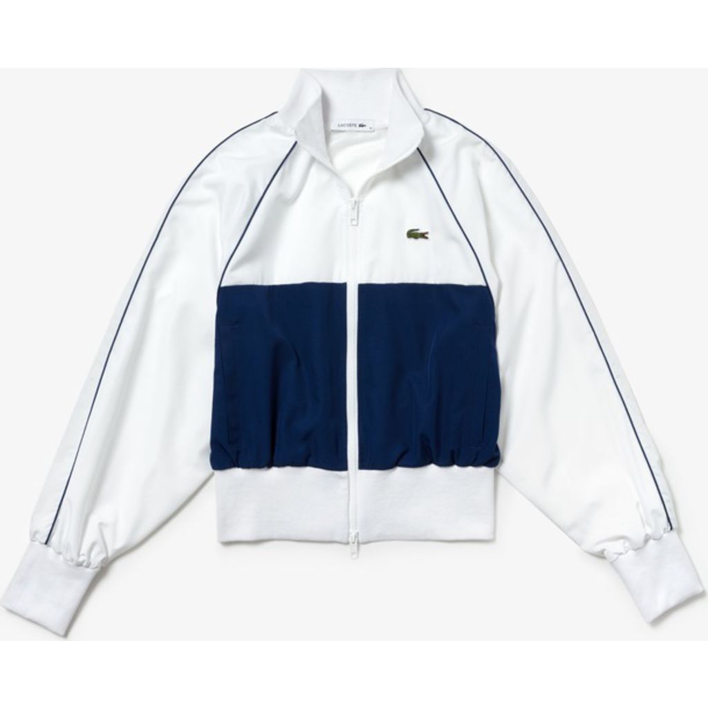 lacoste jacket blue and white