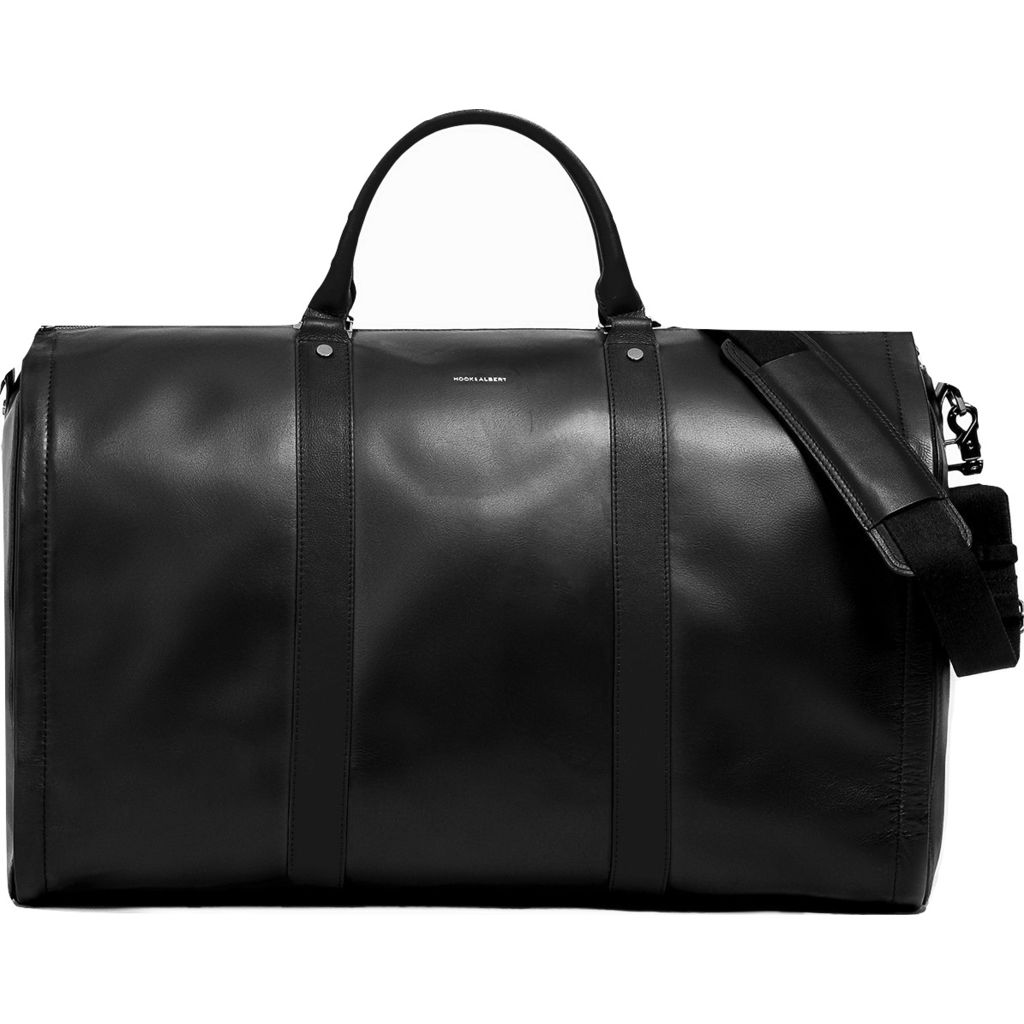 Hook & Albert Project 11 Leather Garment Weekender Bag Black - Sportique