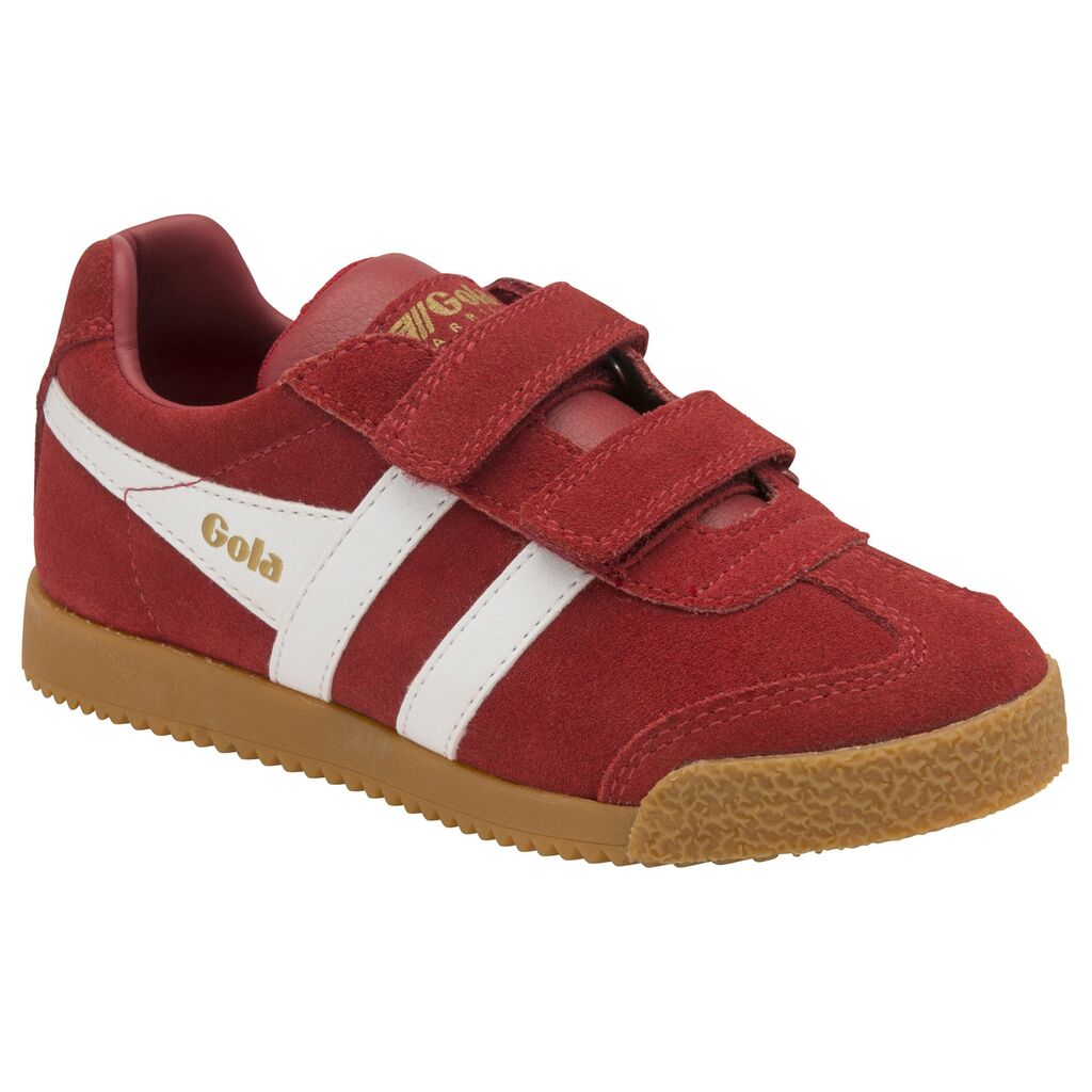 red velcro sneakers