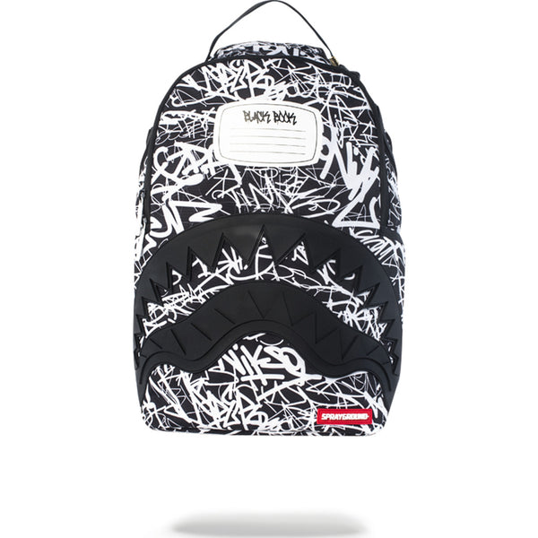 Sprayground Scribble Shark Backpack | Black/White - Sportique