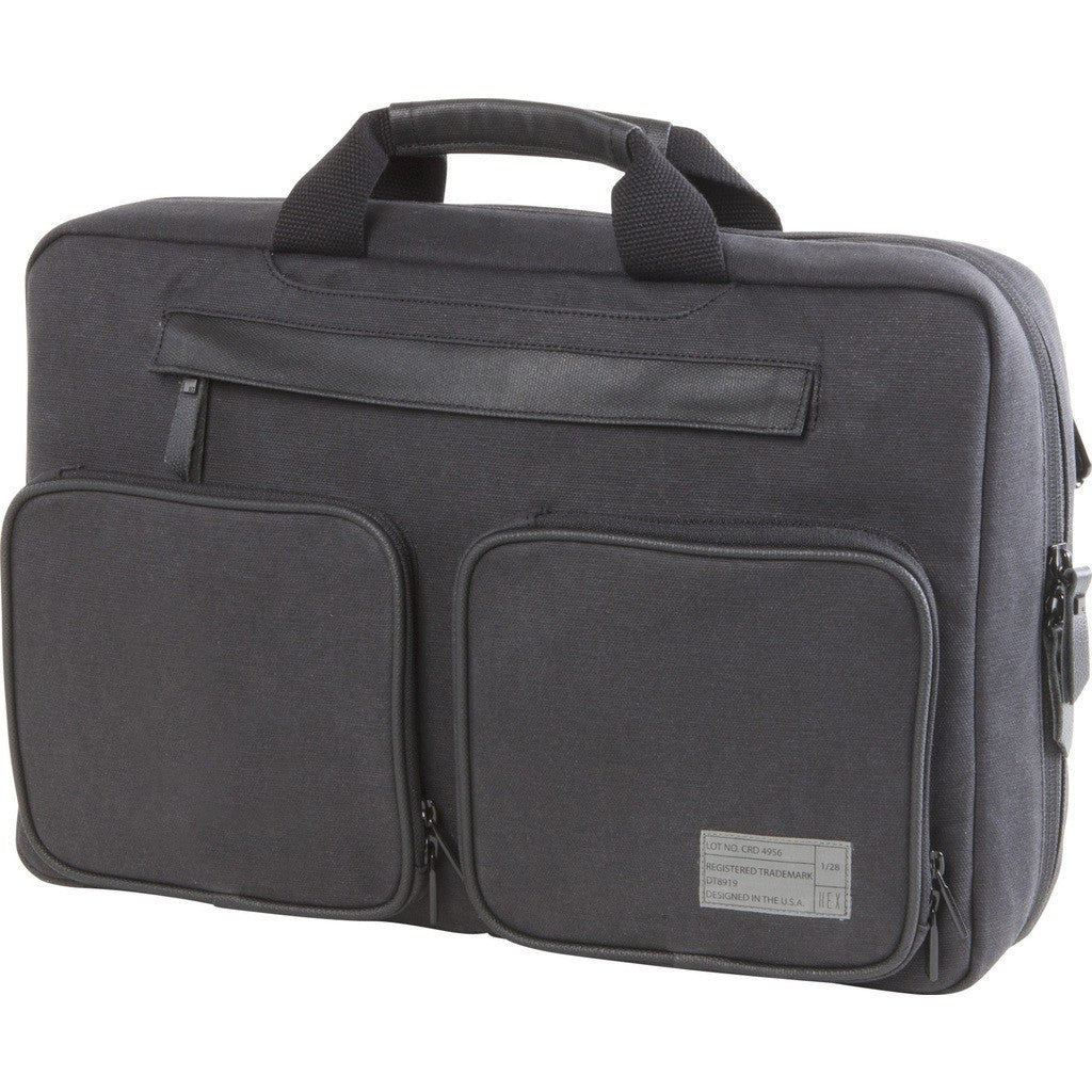 Hex Supply Convertible Laptop Briefcase Charcoal Canvas CHCV HX2033 ...