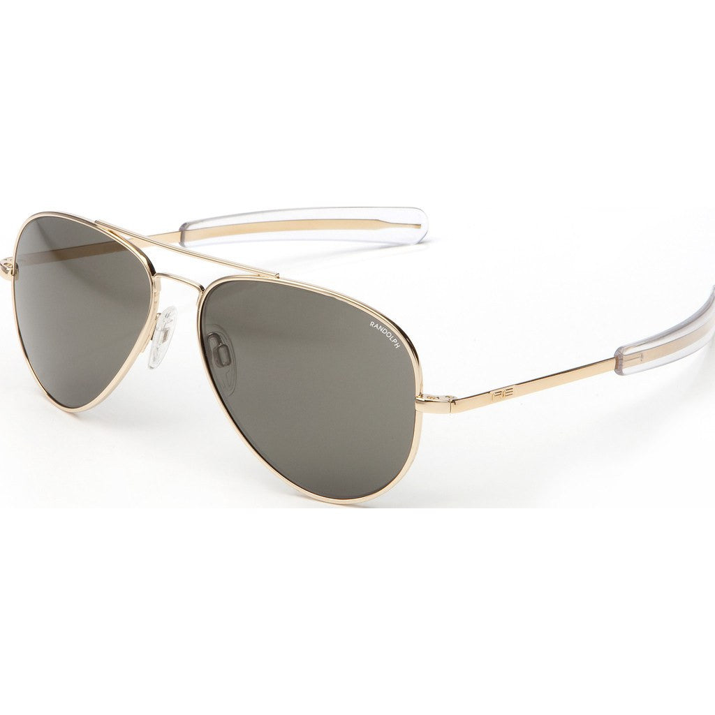Randolph Concorde 23K Gold Plated Sunglasses Gray Polarized Glass ...