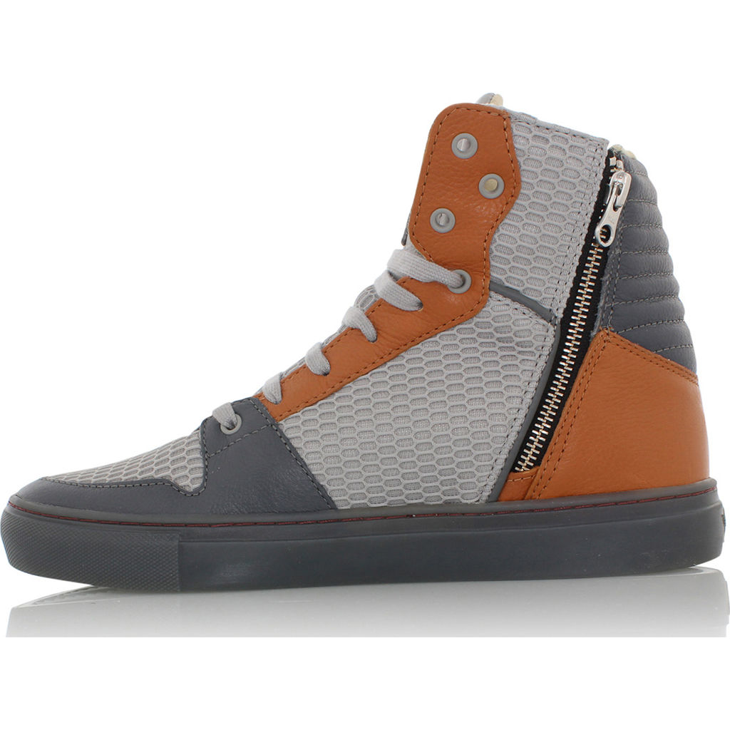 Creative Recreation Adonis High-Top Sneakers | Gray/Black/Orange ...