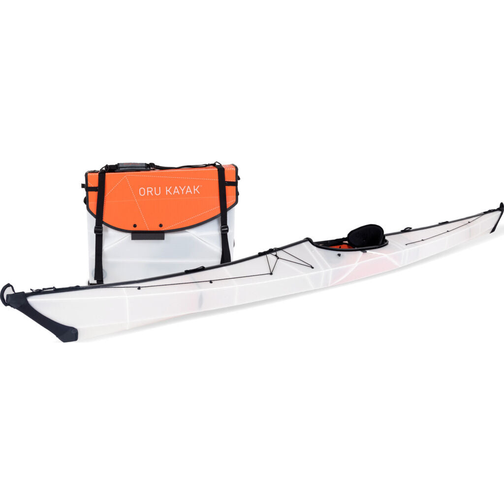 oru folding coast kayak xt orange & white - sportique