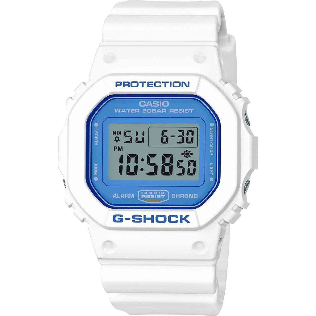 Casio G-Shock White and Blue Series DW5600WB-7 Watch White/Blue – Sportique