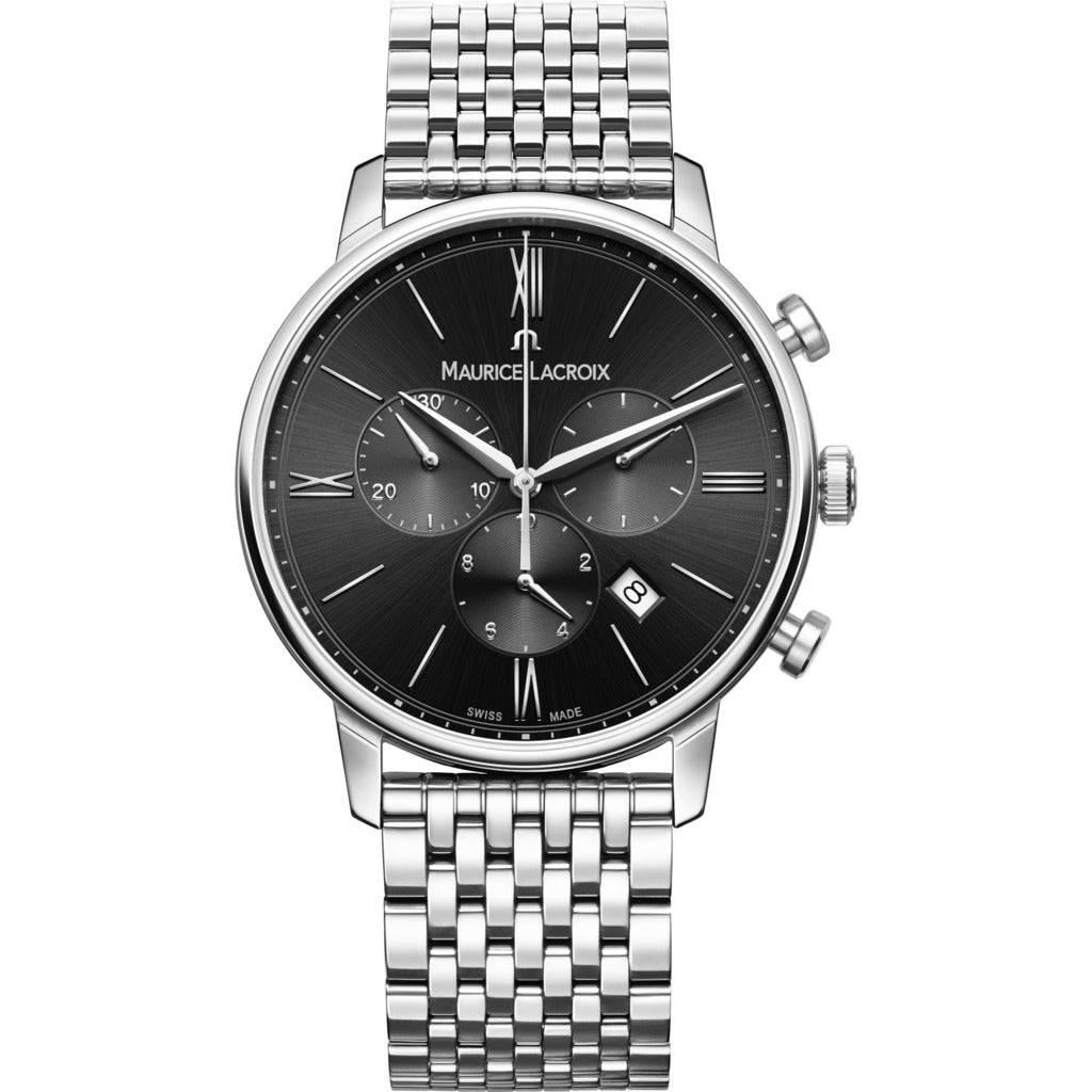 Maurice Lacroix Eliros Chronograph 40mm Watch | Black/Silver – Sportique