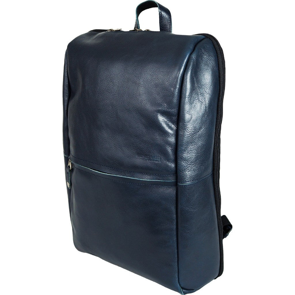 Harvest Label Leather Avenue Backpack Navy HHC-1526-NVY - Sportique