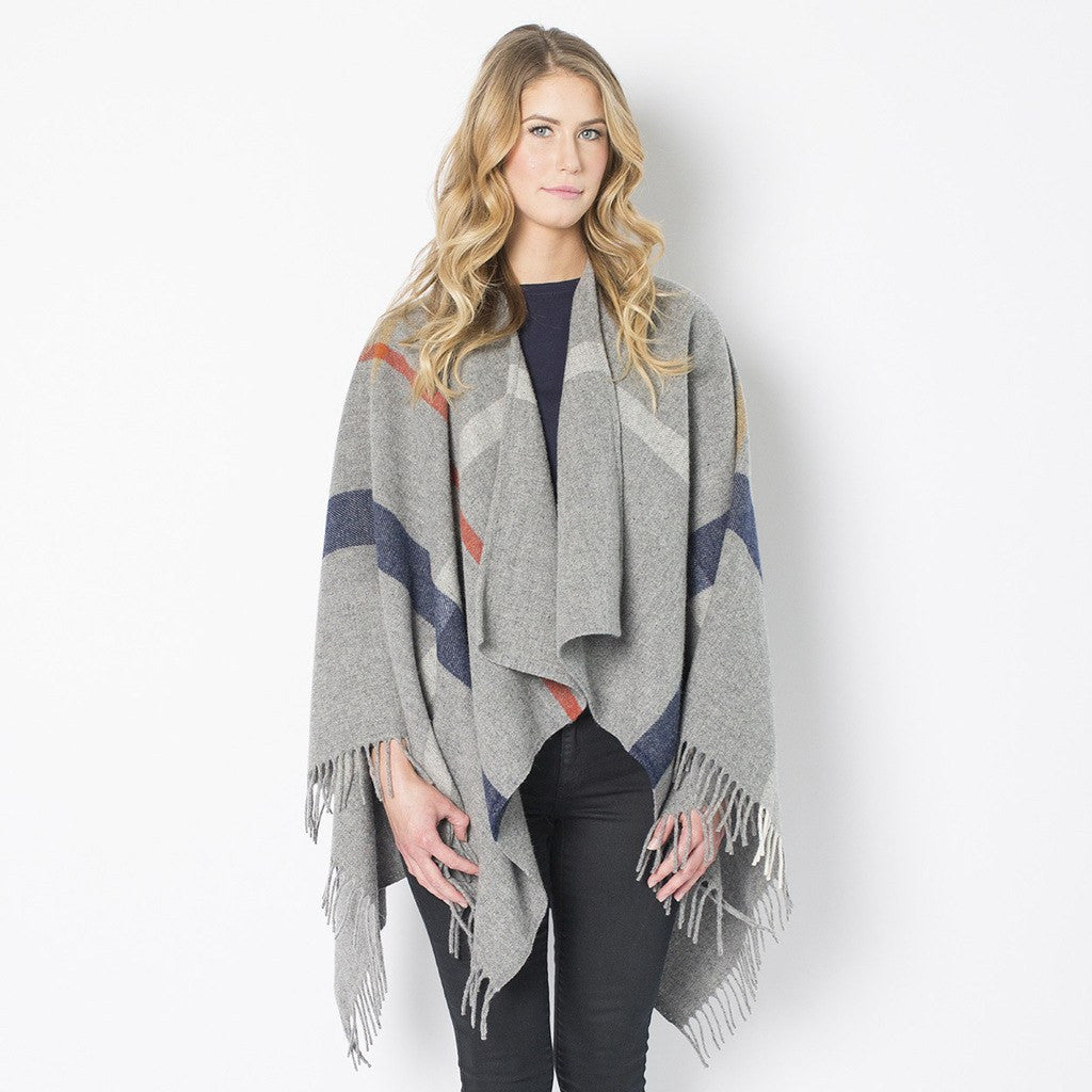 Faribault Huntley Wool Cape Heather Gray 14862 One Size – Sportique