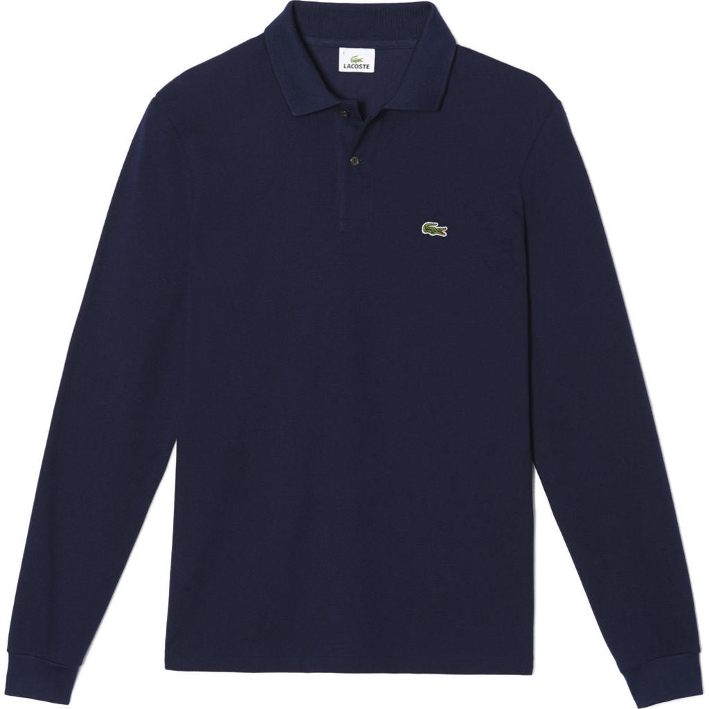 Lacoste Long Sleeve Classic Men's Polo Shirt in Navy Blue – Sportique