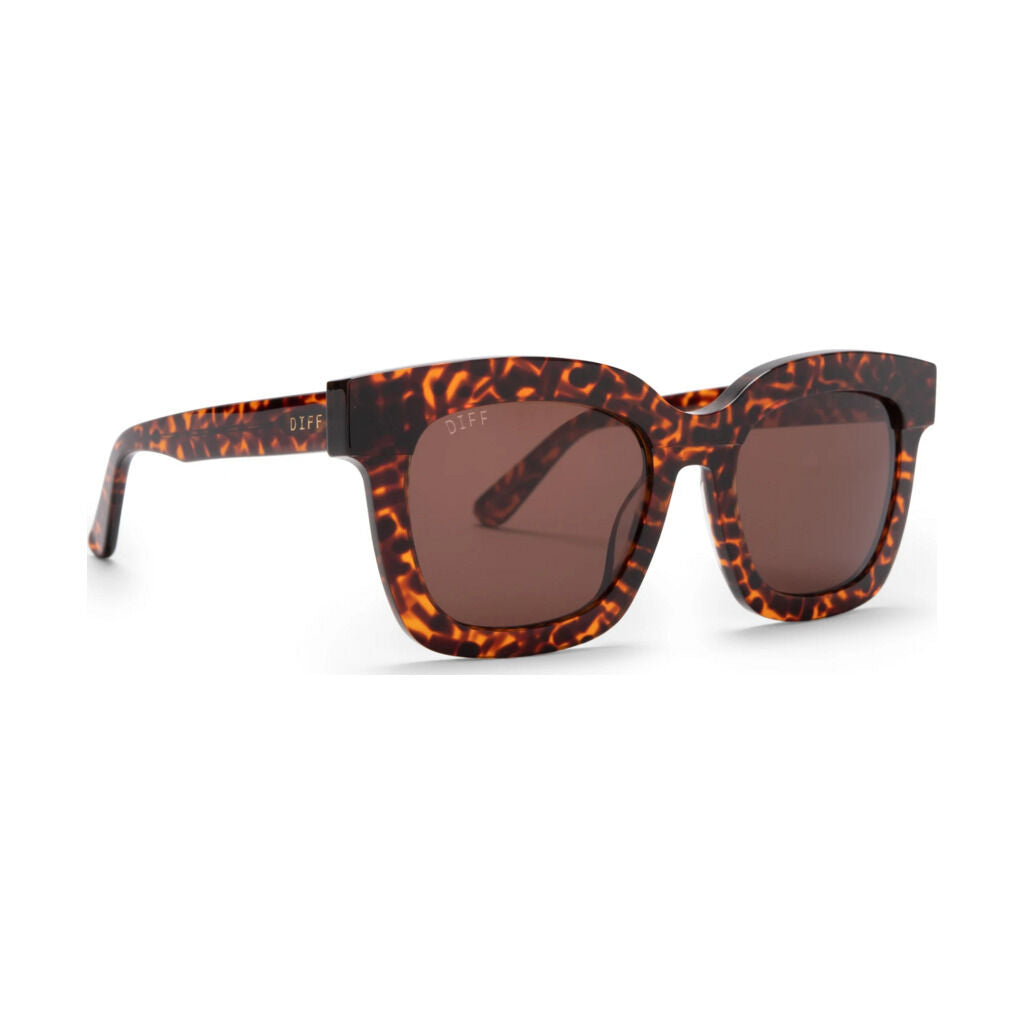 Diff Eyewear Carson Sunglasses | Leopard Tortoise + Brown Lens – Sportique