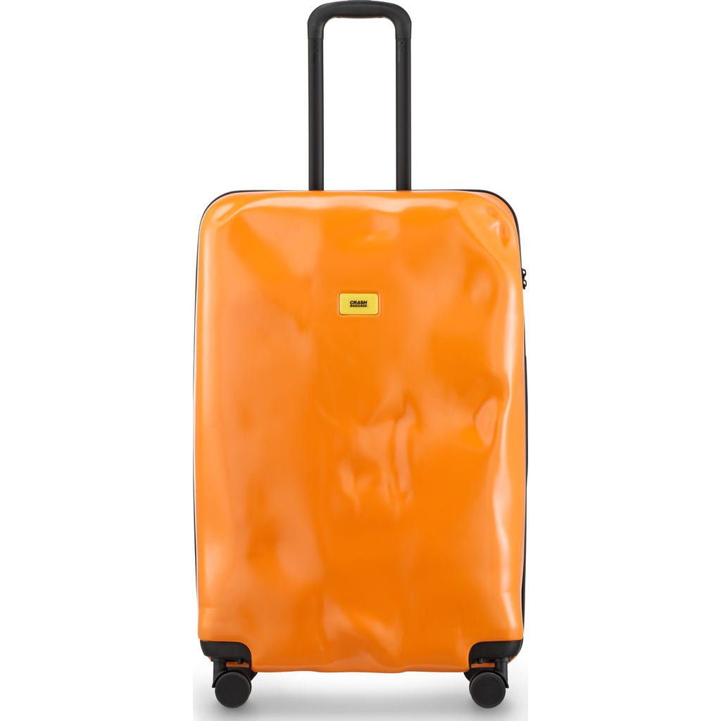 large orange suitcase