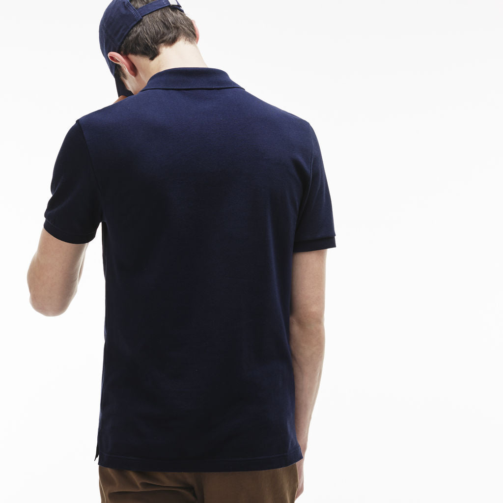 lacoste slim fit polo navy