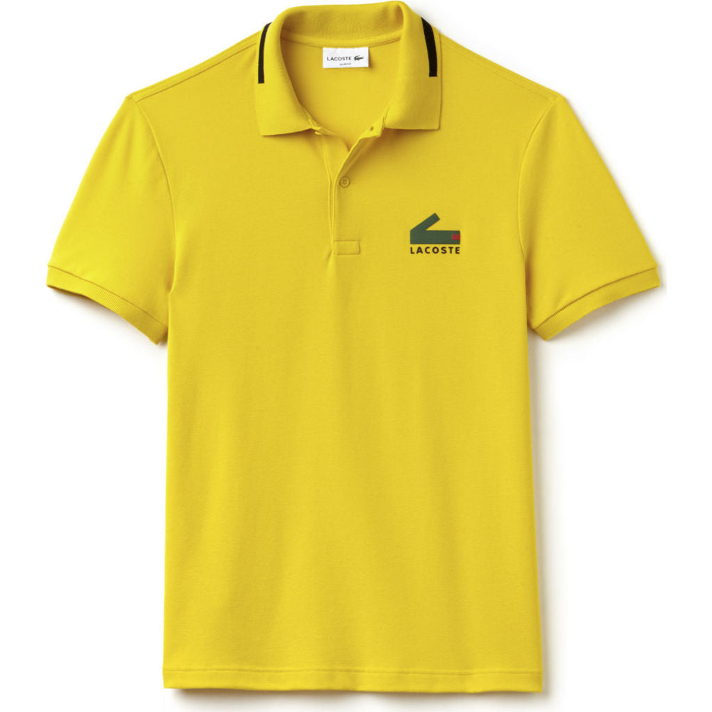 black and yellow lacoste shirt