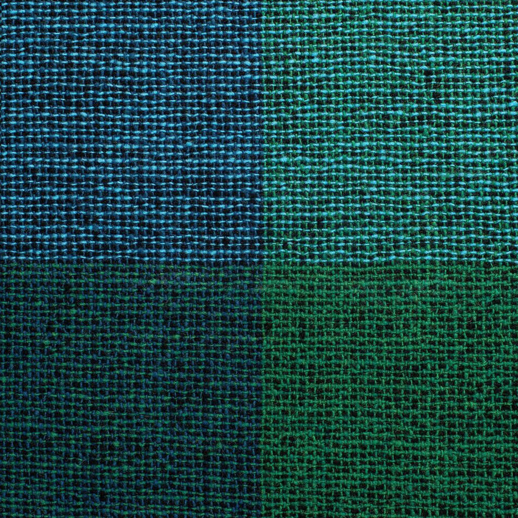 Zuzunaga Quaternio Blue Throw Blanket Merino Wool Sportique