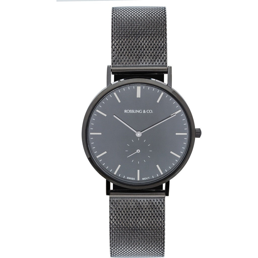 Rossling & Co. Classic 40mm Watch Midnight Mesh RO-001-024 – Sportique