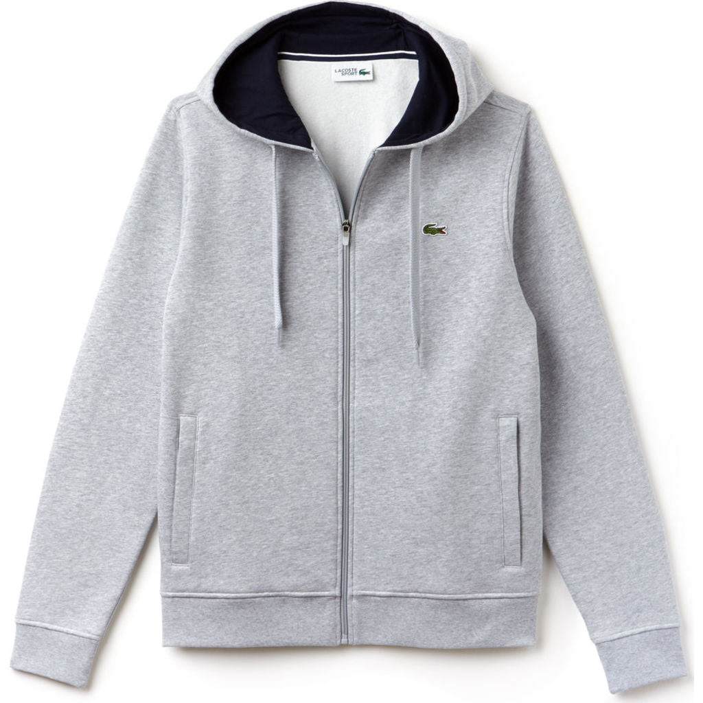 gray lacoste hoodie