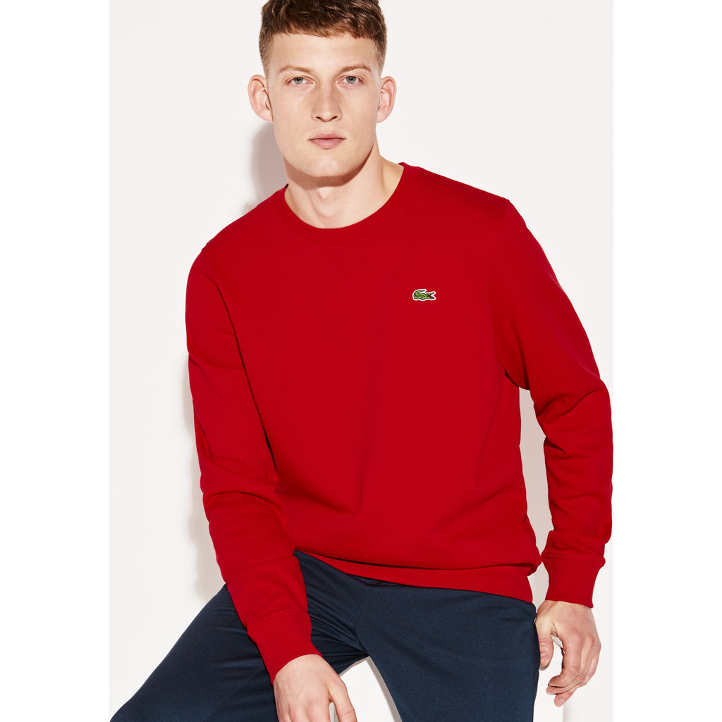 lacoste sweatshirt red