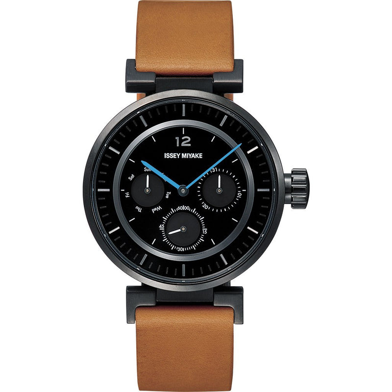Issey Miyake W-Mini Black Watch | Natural Leather Silaab04 Ipbkl/3#Ibk4/Ta