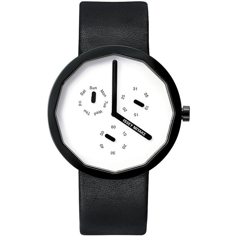 Issey Miyake Twelve White Watch | Black/Leather SILAP008 – Sportique