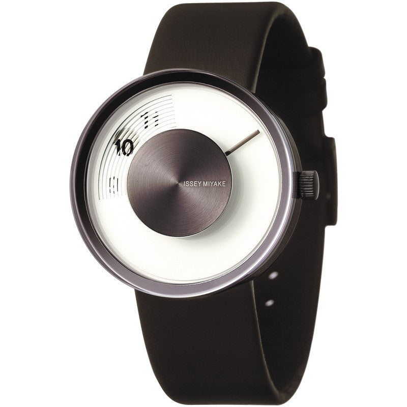 Issey Miyake Vue White Watch | Brown Leather SILAV005 - Sportique