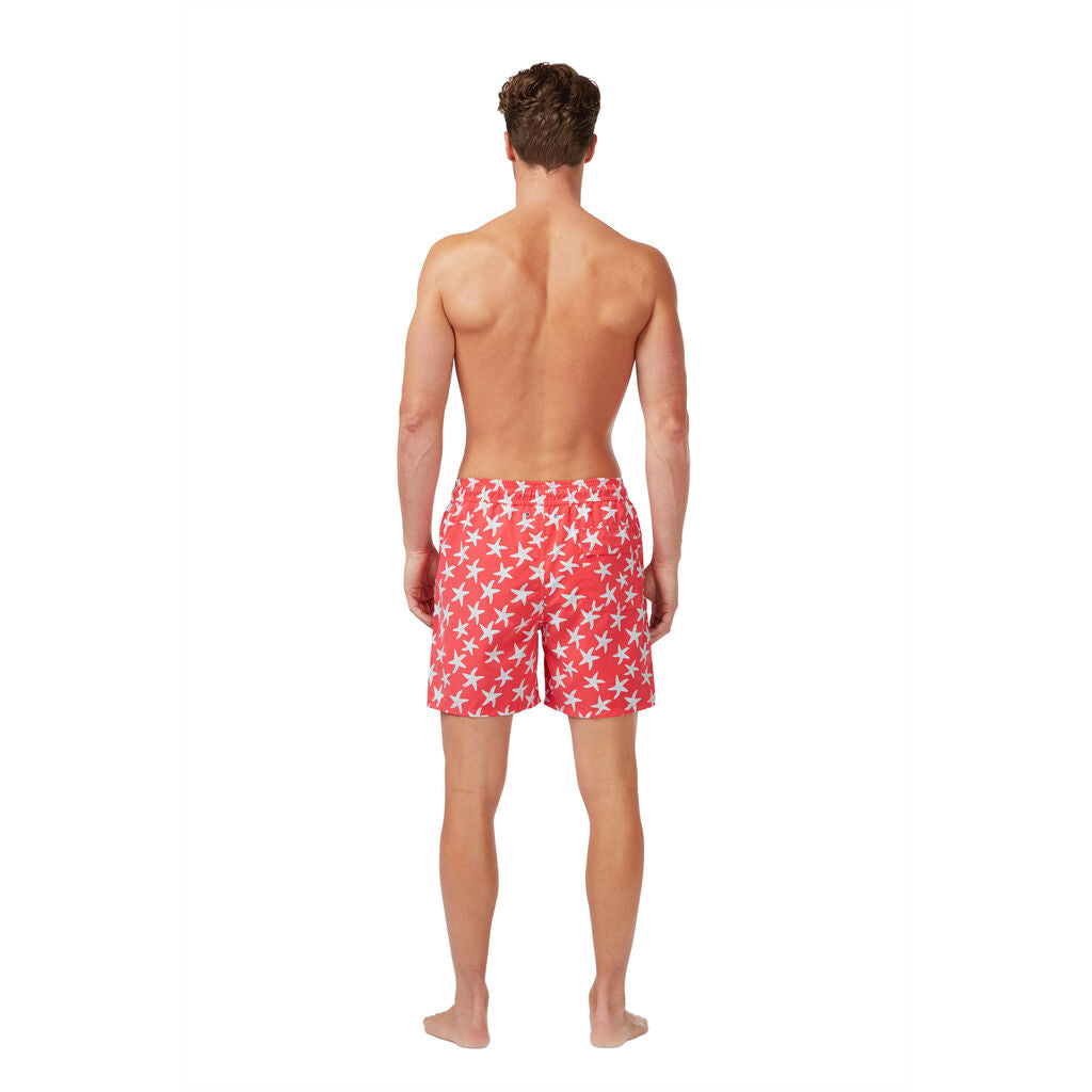 Tom & Teddy Men's Starfish Swim Trunk | Rose/Blue - Sportique