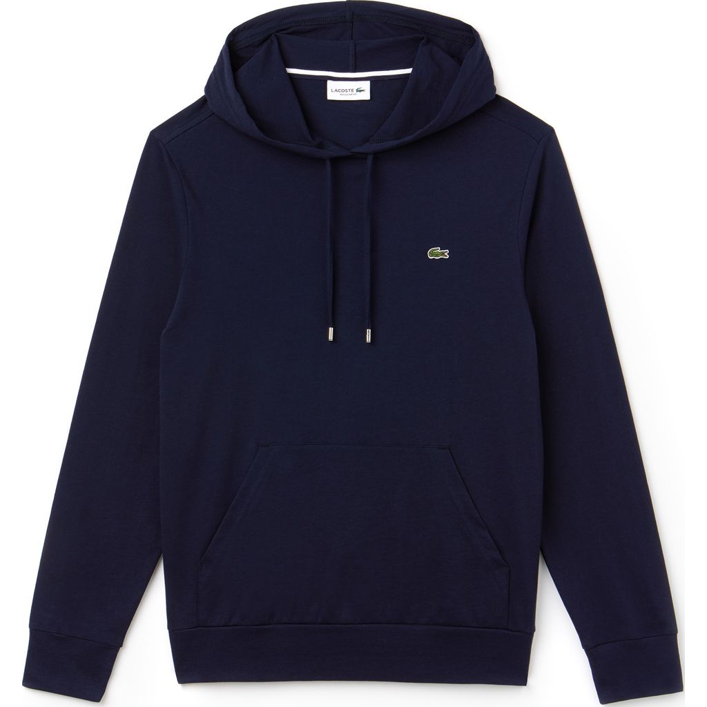 lacoste men's hooded cotton jersey sweatshirt