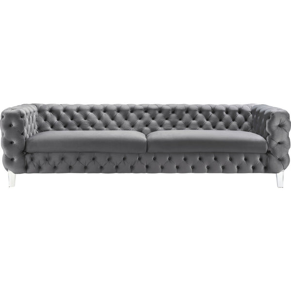 Tov Furniture Celine Velvet 108 Sofa Grey Sportique