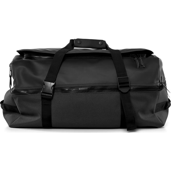 RAINS Large Waterproof Duffel Backpack | Black - Sportique