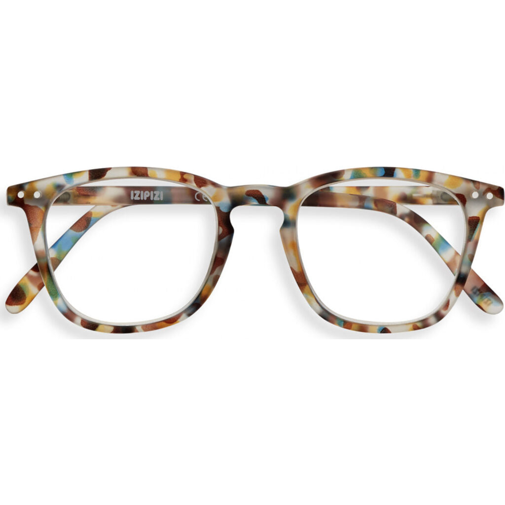 Izipizi Reading Glasses E Frame Blue Tortoise Sportique