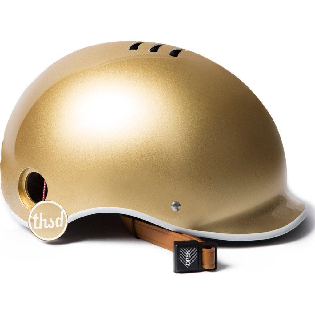 gold bike helmet